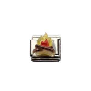 Camp Fire Logs Italian Charm DIY‎ Composable Nomination Style Jewelry Bracelet